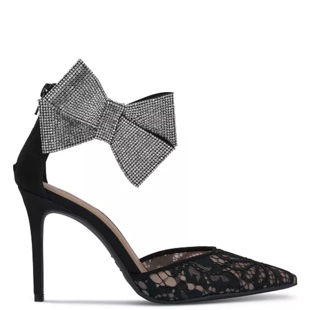 INC International Concepts Black and Silver Heels